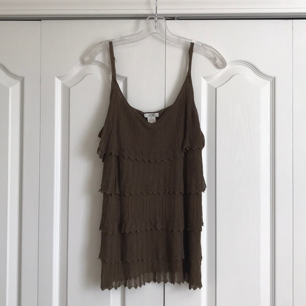 Cache' Fine Knit Kayered Tank Top